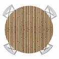 thumbnail image 1 of Elastic Fitted Round Tablecloth, Country Farmhouse Waterproof Stretch Table Cover for 36"-44" Tables, Vintage Plants Lines Pattern Brown Washable Outdoor Tablecloths for Patio, Picnic, Camping, 1 of 9