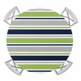 thumbnail image 1 of Elastic Fitted Round Tablecloth, Green Gray Striped Waterproof Stretch Table Cover for 55"-60" Tables, Farmhouse Stripes Modern Abstract Art Washable Outdoor Tablecloths for Patio, Picnic, Camping, 1 of 9