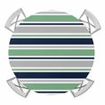 thumbnail image 1 of Elastic Fitted Round Tablecloth, Green Grey Striped Waterproof Stretch Table Cover for 36"-44" Tables, Farmhouse Stripes Modern Abstract Art Washable Outdoor Tablecloths for Patio, Picnic, Camping, 1 of 9