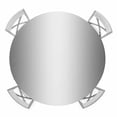 thumbnail image 1 of Elastic Fitted Round Tablecloth, Grey Ombre Waterproof Stretch Table Cover for 36"-44" Tables, Gray White Gradient Modern Abstract Art Washable Outdoor Tablecloths for Patio, Picnic, Camping, 1 of 9