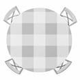 thumbnail image 1 of Elastic Fitted Round Tablecloth, Grey Plaid Waterproof Stretch Table Cover for 55"-60" Tables, Spring Summer Farmhouse Buffalo Checkered Washable Outdoor Tablecloths for Patio, Picnic, Camping, 1 of 9