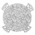 thumbnail image 1 of Elastic Fitted Round Tablecloth, Grey Spring Floral Waterproof Stretch Table Cover for 55"-60" Tables, Farmhouse Flowers Elegant Pastoral Washable Outdoor Tablecloths for Patio, Picnic, Camping, 1 of 9