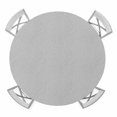 thumbnail image 1 of Elastic Fitted Round Tablecloth, Grey Waterproof Stretch Table Cover for 55"-60" Tables, Vintage Leather Patterned Texture Solid Modern Washable Outdoor Tablecloths for Patio, Picnic, Camping, 1 of 9