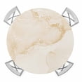 thumbnail image 1 of Elastic Fitted Round Tablecloth, Marble Beige Waterproof Stretch Table Cover for 55"-60" Tables, Modern Abstract Ink Painting Luxury Washable Outdoor Tablecloths for Patio, Picnic, Camping, 1 of 9
