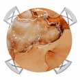 thumbnail image 1 of Elastic Fitted Round Tablecloth, Marble Burnt Orange Waterproof Stretch Table Cover for 45"-54" Tables, Modern Abstract Ink Painting Luxury Washable Outdoor Tablecloths for Patio, Picnic, Camping, 1 of 9