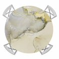 thumbnail image 1 of Elastic Fitted Round Tablecloth, Marble Yellow Waterproof Stretch Table Cover for 45"-54" Tables, Modern Abstract Ink Painting Luxury Washable Outdoor Tablecloths for Patio, Picnic, Camping, 1 of 9