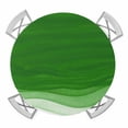 thumbnail image 1 of Elastic Fitted Round Tablecloth, Ombre Green Waves Waterproof Stretch Table Cover for 45"-54" Tables, Abstract Art Gradient Modern Washable Outdoor Tablecloths for Patio, Picnic, Camping, 1 of 9