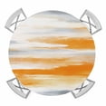 thumbnail image 1 of Elastic Fitted Round Tablecloth, Orange Gray White Waterproof Stretch Table Cover for 36"-44" Tables, Farmhouse Abstract Ombre Texture Washable Outdoor Tablecloths for Patio, Picnic, Camping, 1 of 9