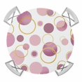 thumbnail image 1 of Elastic Fitted Round Tablecloth, Pin Polka Dots Waterproof Stretch Table Cover for 45"-54" Tables, Modern Abstract Art Washable Outdoor Tablecloths for Patio, Picnic, Camping, 1 of 9