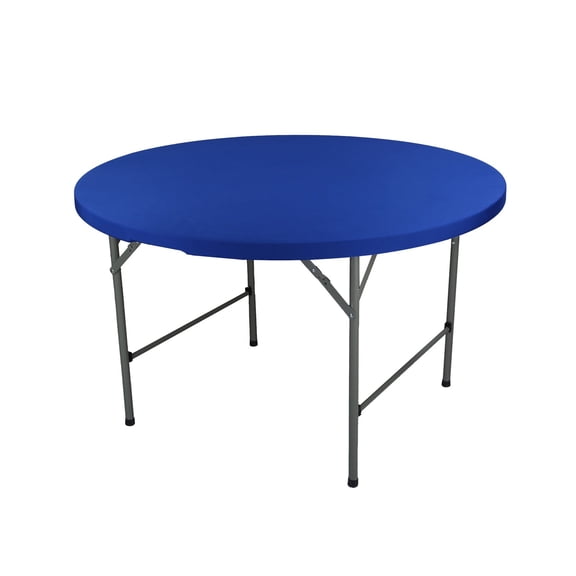 Elastic Fitted Round Tablecloth Polyester Table Cover for Kitchen Dining Outdoor Picnic Party Decoration, Spandex Stretch Circular Table Cover Washable Round Table Cloth for Indoor Outdoor Use
