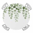 thumbnail image 1 of Elastic Fitted Round Tablecloth, Sage Green Eucalyptus Leaves Waterproof Stretch Table Cover for 45"-54" Tables, Spring Country Botanical Washable Outdoor Tablecloths for Patio, Picnic, Camping, 1 of 9