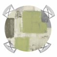 thumbnail image 1 of Elastic Fitted Round Tablecloth, Sage Green Ombre Waterproof Stretch Table Cover for 45"-54" Tables, Retro Abstract Mottled Geometric Washable Outdoor Tablecloths for Patio, Picnic, Camping, 1 of 9