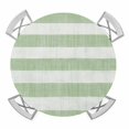 thumbnail image 1 of Elastic Fitted Round Tablecloth, Sage Green Striped Waterproof Stretch Table Cover for 55"-60" Tables, Farmhouse Vintage Stripes Washable Outdoor Tablecloths for Patio, Picnic, Camping, 1 of 9