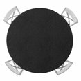 thumbnail image 1 of Elastic Fitted Round Tablecloth, Solid Black Waterproof Stretch Table Cover for 36"-44" Tables, Retro Minimalism Abstract Denim Texture Washable Outdoor Tablecloths for Patio, Picnic, Camping, 1 of 9