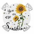 thumbnail image 1 of Elastic Fitted Round Tablecloth, Sunflower Sunshine Waterproof Stretch Table Cover for 36"-44" Tables, Pastoral Bees Farmhouse Floral Washable Outdoor Tablecloths for Patio, Picnic, Camping, 1 of 9