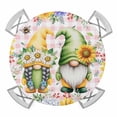 thumbnail image 1 of Elastic Fitted Round Tablecloth, Sunflowers Waterproof Stretch Table Cover for 36"-44" Tables, Spring Gnomes Hydrangea Daisy Flowers Pink Plaid Washable Outdoor Tablecloths for Patio, Picnic, Camping, 1 of 9