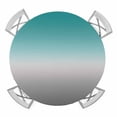 thumbnail image 1 of Elastic Fitted Round Tablecloth, Teal Grey Ombre Waterproof Stretch Table Cover for 45"-54" Tables, Turquoise Gradient Modern Abstract Art Washable Outdoor Tablecloths for Patio, Picnic, Camping, 1 of 9