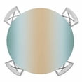 thumbnail image 1 of Elastic Fitted Round Tablecloth, Teal Ombre Waterproof Stretch Table Cover for 55"-60" Tables, Modern Yellow Gradient Farmhouse Art Washable Outdoor Tablecloths for Patio, Picnic, Camping, 1 of 9