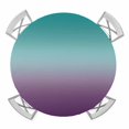 thumbnail image 1 of Elastic Fitted Round Tablecloth, Teal Purple Ombre Waterproof Stretch Table Cover for 36"-44" Tables, Turquoise Gradient Modern Abstract Art Washable Outdoor Tablecloths for Patio, Picnic, Camping, 1 of 9