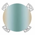 thumbnail image 1 of Elastic Fitted Round Tablecloth, Teal Yellow Ombre Waterproof Stretch Table Cover for 36"-44" Tables, Farmhouse Modern Gradient Art Washable Outdoor Tablecloths for Patio, Picnic, Camping, 1 of 9