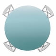 thumbnail image 1 of Elastic Fitted Round Tablecloth, Turquoise Ombre Waterproof Stretch Table Cover for 45"-54" Tables, Teal White Gradient Modern Abstract Art Washable Outdoor Tablecloths for Patio, Picnic, Camping, 1 of 9