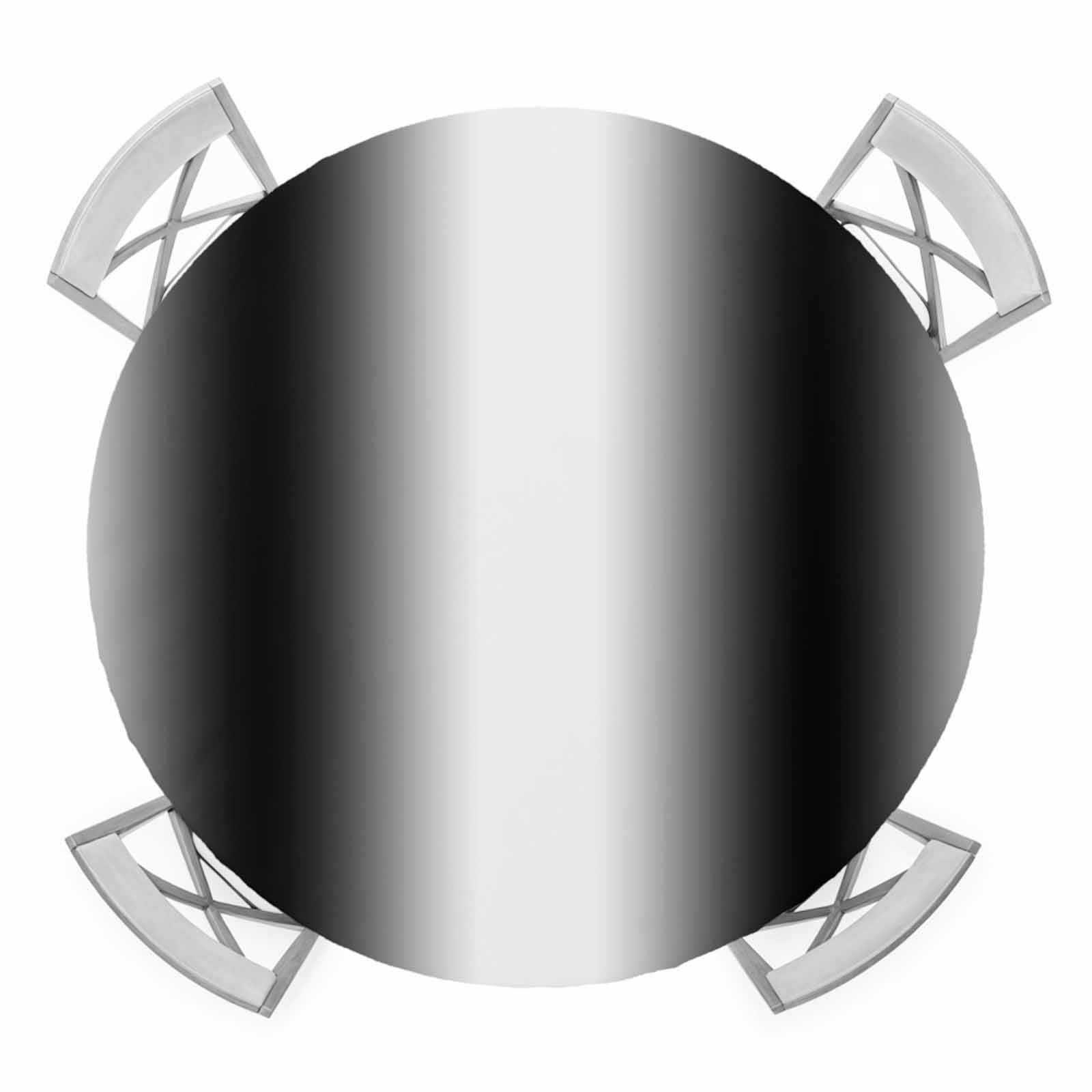 Elastic Fitted Round Tablecloth, White Black Waterproof Stretch Table ...