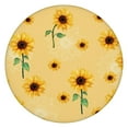 thumbnail image 1 of Elastic Fitted Round Tablecloth with Sunflower Design, Soft Waterproof Polyester Fabric for Indoor and Outdoor Use, Fits 44-52 Inch, 1 of 5