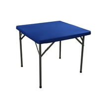 Elastic Fitted Square Tablecloth Polyester Table Cover for Kitchen Dining Outdoor Picnic Party Decoration, Spandex Stretch Card Table Cover Washable Square Table Cloth for Indoor Outdoor Use