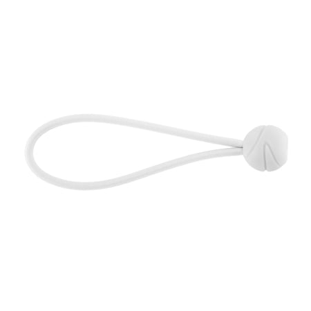 Elastic Fixed Rope Ball Tent Cords 15cm Adjustable Bungee Cords with Metal Buckle White 1pc