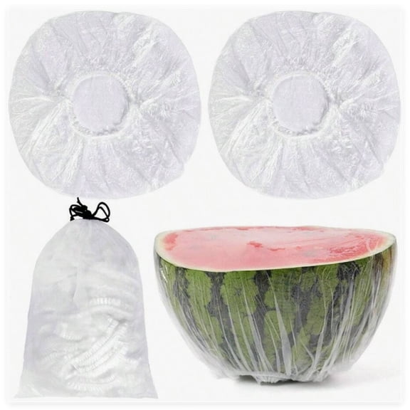 Elastic Food Storage Covers Covers - Reusable Stretch Plastic Wrap Bowl Covers U2013 Transform Dishes, Aluminum Cans Or Cooking Pans Into Food Storage Containers-100pcs