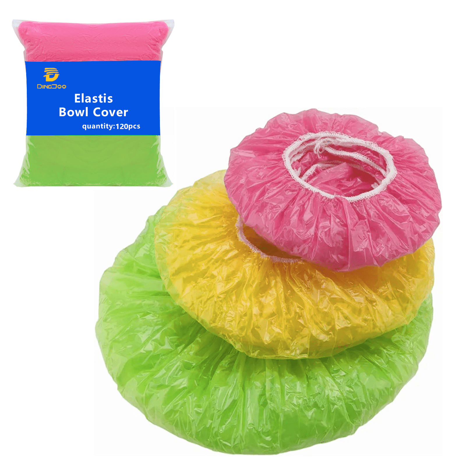 Elastic Food Storage Covers Dust Proof Protectors PE Thickened Plastic Bowl Covers for Fruit Meat Family Outdoor Picnic 120 pack