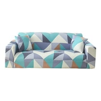 Elastic Full Cover Loveseat Slipcover 35x57in Stretch Sofa Protector Geometric Pattern Washable Polyester Home Decor Furniture Shield Washable Polyester