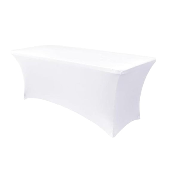 Elastic Full-Cover Rectangular Table Cover For Folding Table Wedding 4/6/8Ft