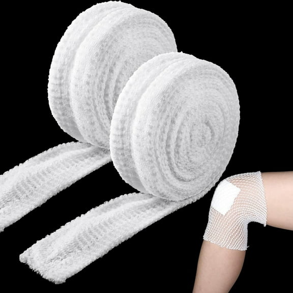 Elastic Gauze Bandage,Bexikou 2 Roll Elastic Retainer Bandages,Breathable Bandage Retainer Stretch Tube Bandages for Abdomen Buttocks(Width:2.3inch)
