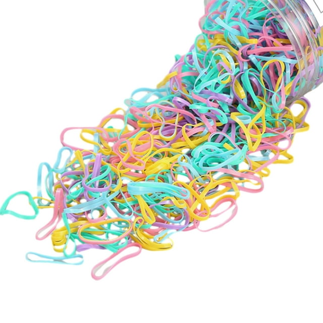 Elastic Hair Rubber Bands, 500Pcs Mini Hair Elastics No Damage Baby