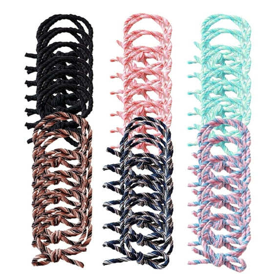 Elastic Hair Ties - Perfect for Fine, Curly Hair and Sensitive Scalps - Pain Free Hair Accessories for Men, Women, Girls and Boys, Assorted ,36 Count
