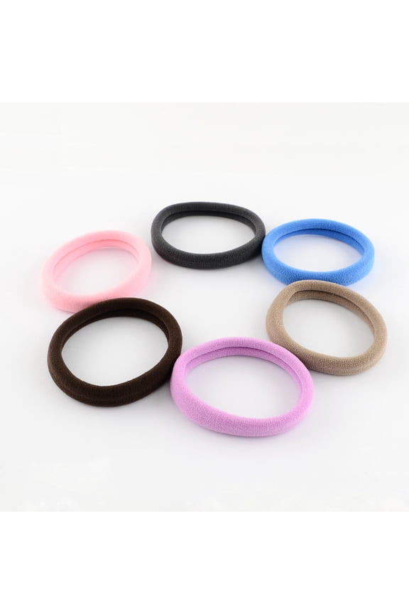 Elastic Hair Ties Ponytail Holder Mixed color 40~45mm 20pcs/box