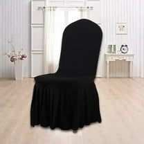 Elastic Half Round Dining Chair Cover with Cushioned Backrest Universal Fit Stretch Polyester Fabric
