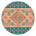 thumbnail image 1 of Elastic Hem Boho Style Tablecloth with Floral Design - Vibrant Round Table Cover for Dining - Fits 52 to 56 Inch, 1 of 7