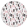 thumbnail image 1 of Elastic Hem Round Tablecloth in Bohemian Floral Design, Perfect Fit for 52-56 Inch Tables, Washable Cover for Indoor Outdoor, 1 of 7