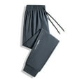 thumbnail image 1 of Elastic High Waist Sport Pants For Men Solid Color Zipper Pockets Casual Pants Loose Fit Joggers Foot Binding Pants, 1 of 7