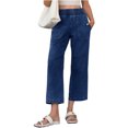 thumbnail image 1 of Elastic High Waist Women Wide Leg Loose Denim Pants Ankle Jeans, 1 of 6