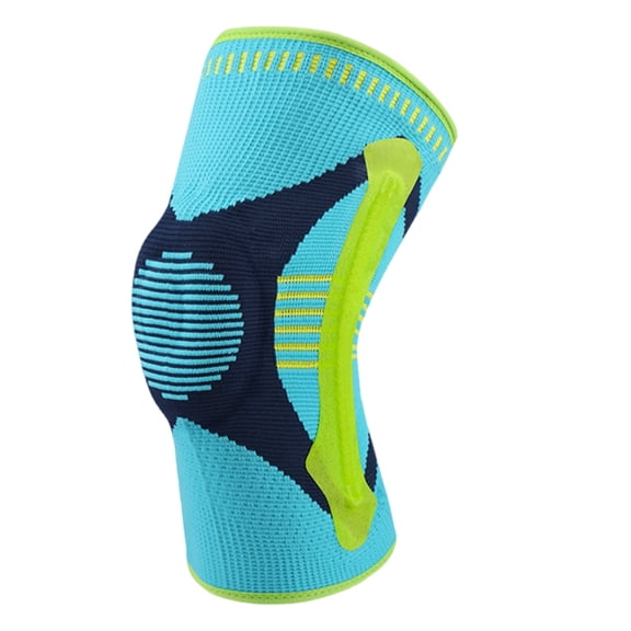 Elastic Knit Knee Sleeve Shockproof Patella Knee Brace with Spring Stabilizers for Basketball Running Cycling