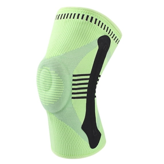 Elastic Knit Knee Sleeve Shockproof Patella Knee Brace with Spring Stabilizers for Basketball Running Cycling