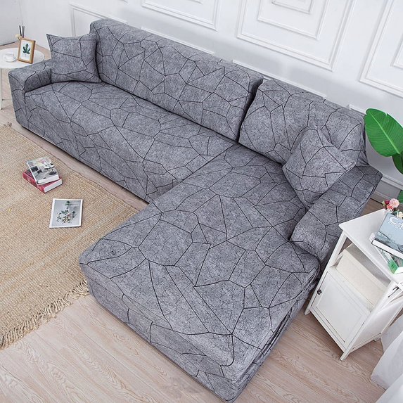 Elastic L-Shape Sofa Covers for Living Room Funda Sofa Couch Cover Chair Protector S/M/L/XL Geometric Sofa Slipcovers Buy 2PCS
