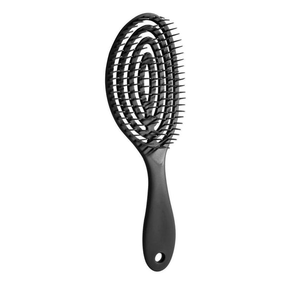 Elastic Massage Detangling Hair Brush for Wet Curly Hair, Hollow Out Scalp Comb for Barber Salon Styling Tools, Stress Relief Hair Brush