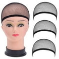 thumbnail image 1 of Elastic Mesh Wig Caps - 3 Pack Nylon Stretch Liner for Comfortable Hair Extensions & Accessories, 1 of 2