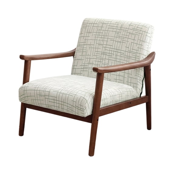 Elastic Middle Century Modern Chair Slipcover Polyester Fabric Armchair ...