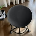 thumbnail image 1 of Elastic Milk Silk Round Stool Cover Bar Lift Chair Cover Soft Polyester Fabric Solid Color Wine Yellow Gray Khaki Pink Coffee Blue Upgrade Home Decor, 1 of 6