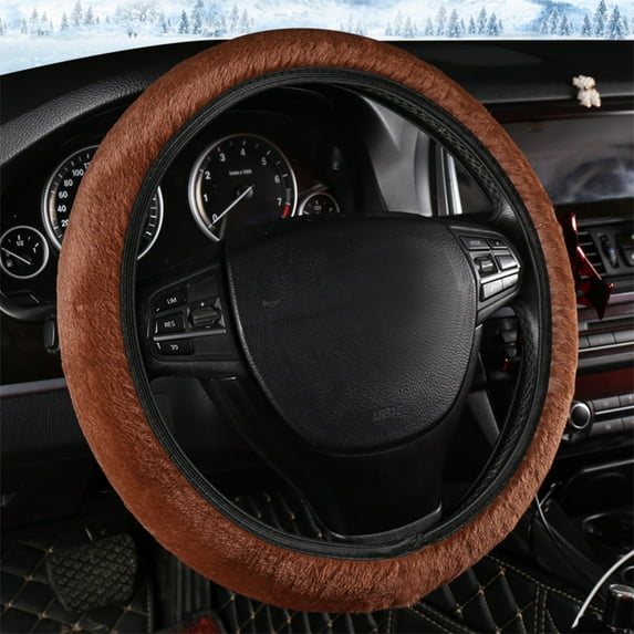 Elastic Non-Slip Steering Wheel Cover, Soft Warm Car Decoration, Universal Fits 14-15 Inches Car Wheel